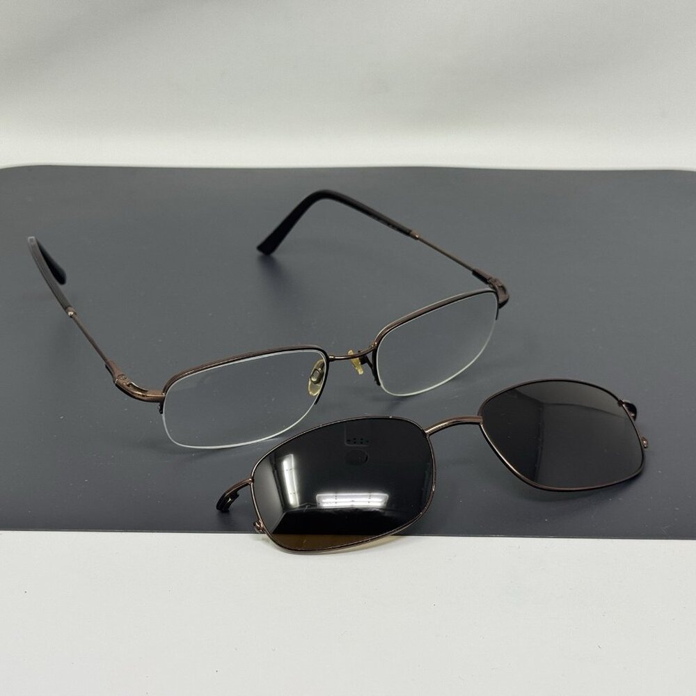 Easy Twist CT 131 10 Eyeglasses With Clip-on 54 [] 19-140 Antique Bronze